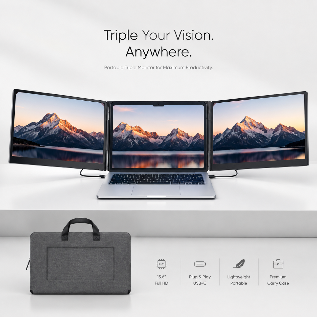 Cevaton 15.6 inch triple screen specifications